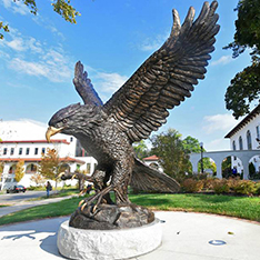 large outdoor animal bronze sculpture eagle statue